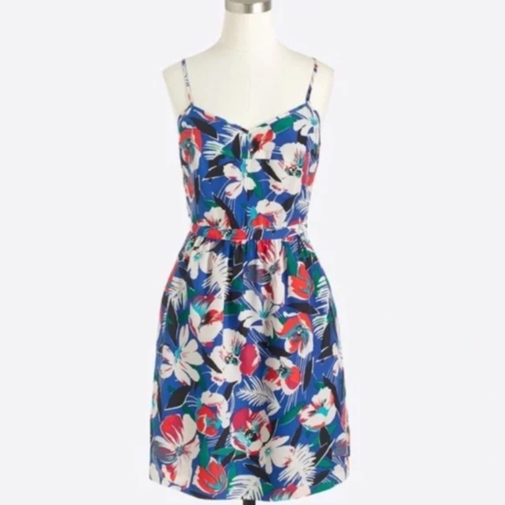 J. Crew Printed Floral Seaside Cami Tank Dress Size 6